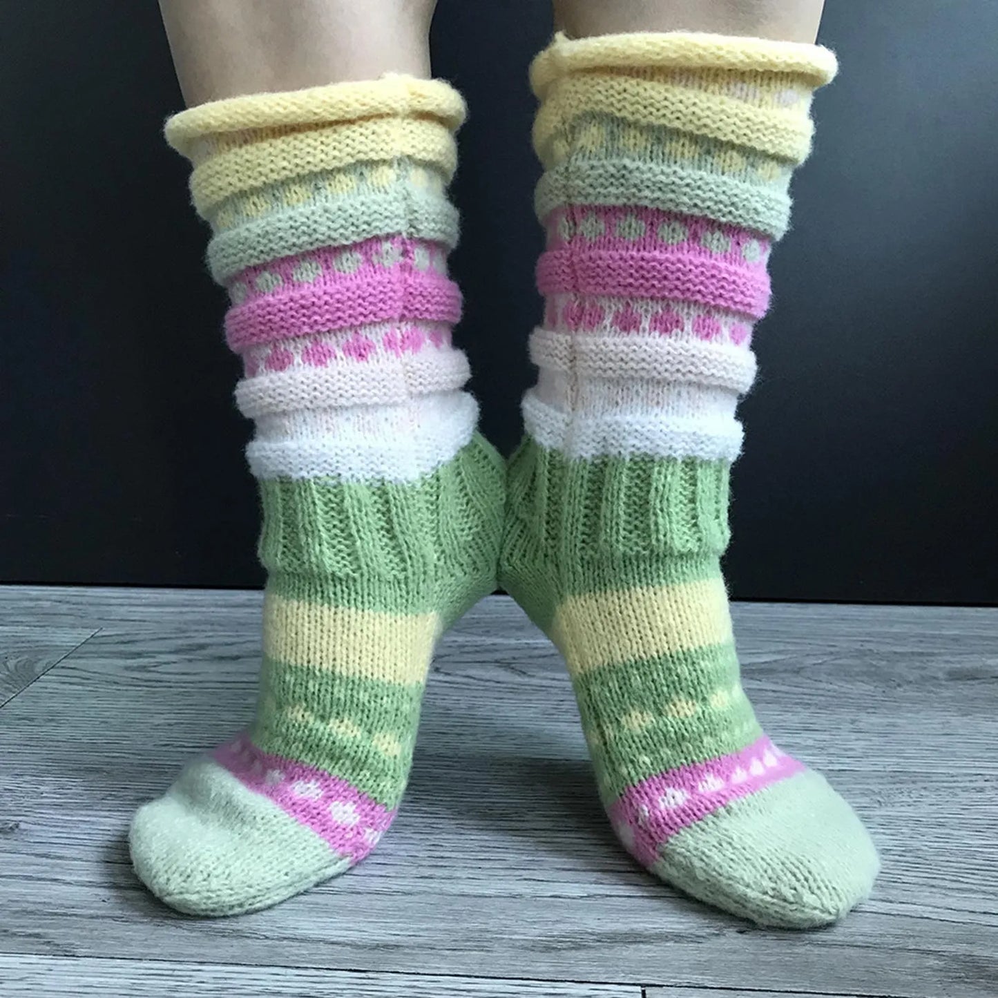 Winter Jacquard Thread Socks Washable Anti-Freezing Thermal Socks Suitable for Indoor and Outdoor