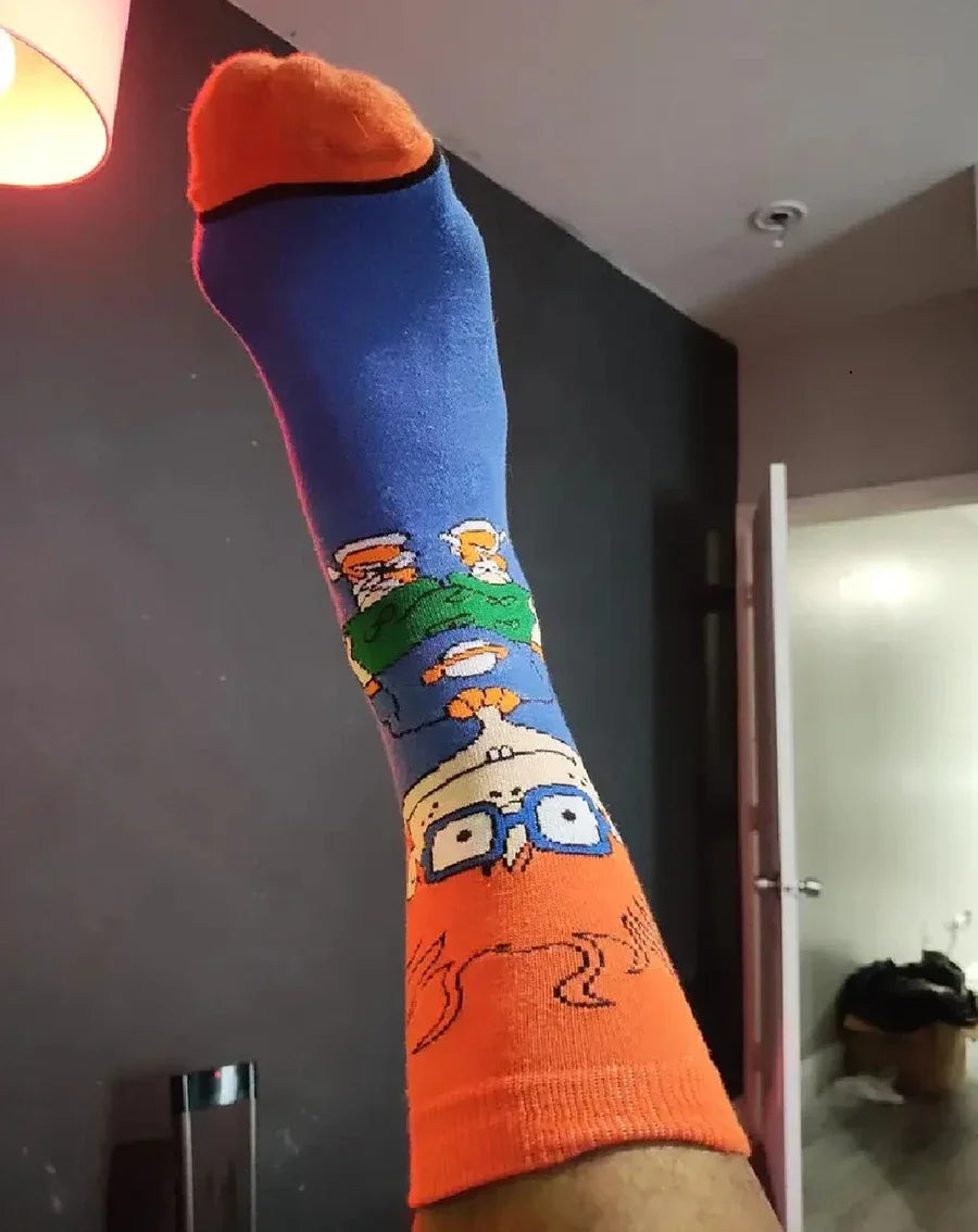 10/20Pairs random color Cartoon Anime Socks for Men Women Chucky Hip Hop Street Fashion Novelty Funny Casual Crew Socks