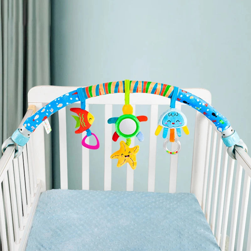 Baby Toy Toddler Cribs Cradles Hanging Bell Baby Stuff Newborn Stroller Stroller Play Arch Bed Toys for Babies 0 12 Months