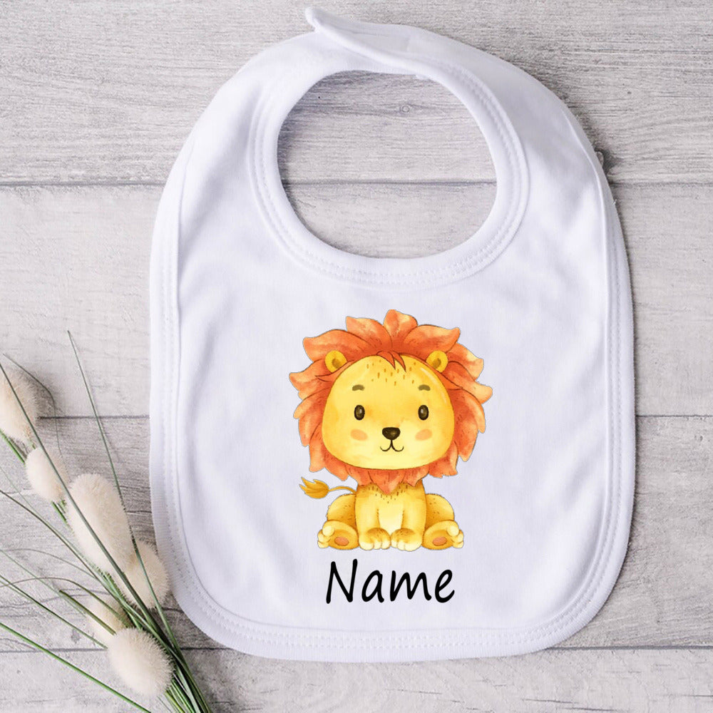 Personalized Baby Bibs Custom Name Toddler Bib Cute Animal Print Infant Bibs Newbron Shower Gift Boys Girls Bib Baby Burp Cloths