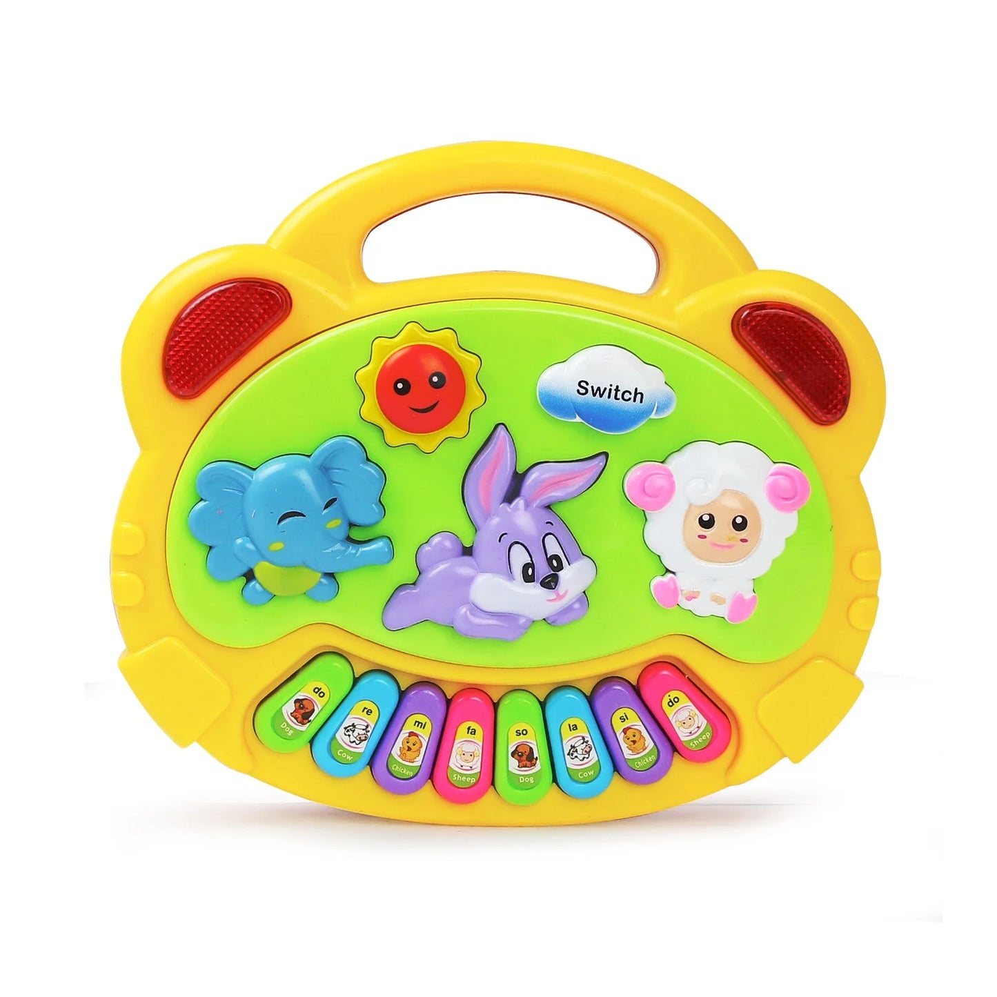 Kids Cartoon Piano Keyboard Game with Flashing Light Music Animal Sounds Baby Instrument Music Toys Educational Toys Kids Gifts