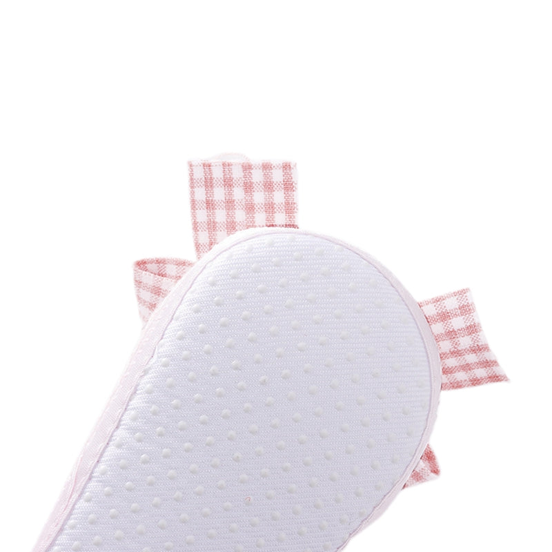 Cute Baby Girls Slip-On Shoes with Bow Detail Flexible Sole and Secure Elastic Band for Indoor and Outdoor Use