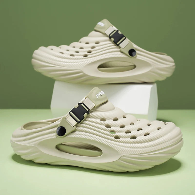 2025 Unisex Summer Slippers Men Clogs Platform Women Beach Sandals Outdoor Casual Non-slip Footwear Men Sandals