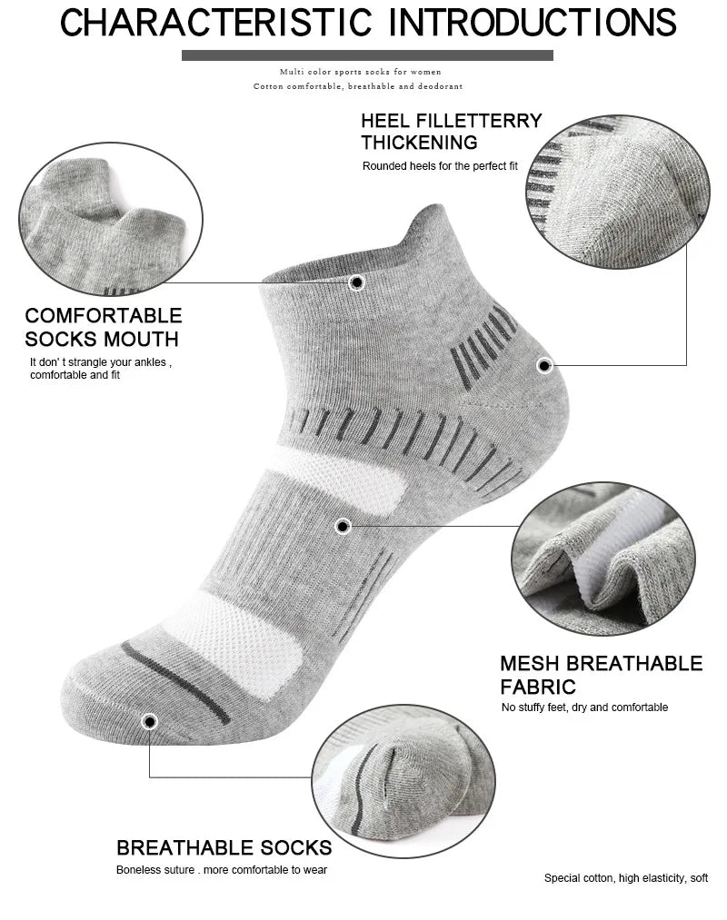 5 pairs of socks, men's anti odor socks, men's socks, sports basketball socks, sweat absorbing socks