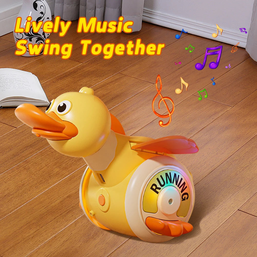 Baby Kids Toys 18 M+, Rechargeable Duck Crawling Toy With Light & Music, Increase Baby Tummy Time, Crawl Toy, Sensory Activity