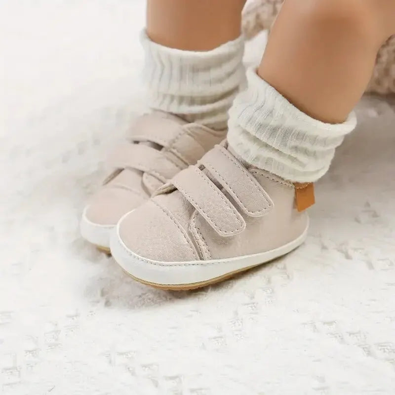 Baby Shoes Boy Girl PU Leather Causal Non-slip Soft Sole Infant Kids Walking Toddler 0-18 Months