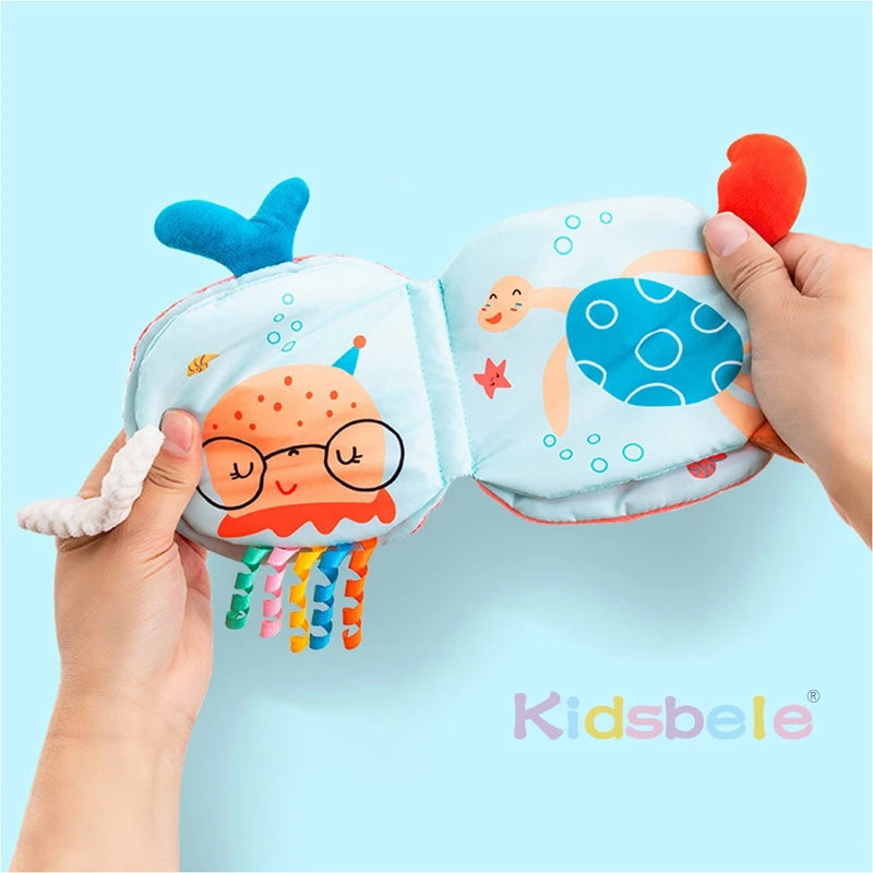 Cloth Belted Hanging Toy With Feather Animal Cloth Book Early Education Toy Montessori Educational Toy