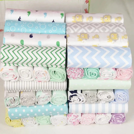 4Pcs/Lot 100% Cotton Muslin Flannel Baby Swaddles Soft Newborns Blankets Baby Blankets Newborn Muslin Diapers Baby Swaddle Wrap