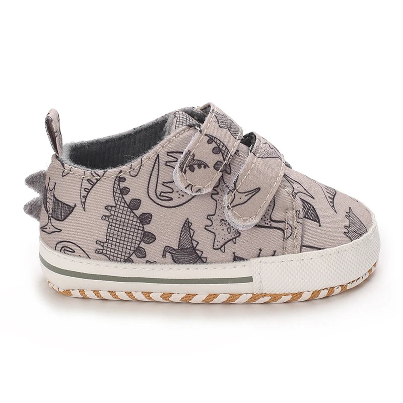 Baby Sports Shoes Anti Slip and Breathable Fabric Men's and Women's Walking Whoes For Spring and Autumn Soft Soled Newborn Baby