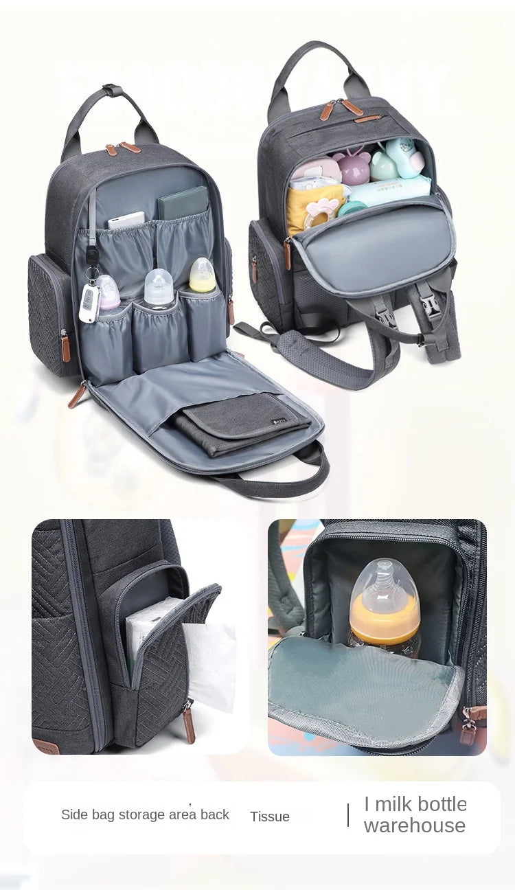 Mommy Diaper Bags Backpack Mummy Large Capacity Travel Nappy Bags Multi-function Maternity Bags with Changing Mat
