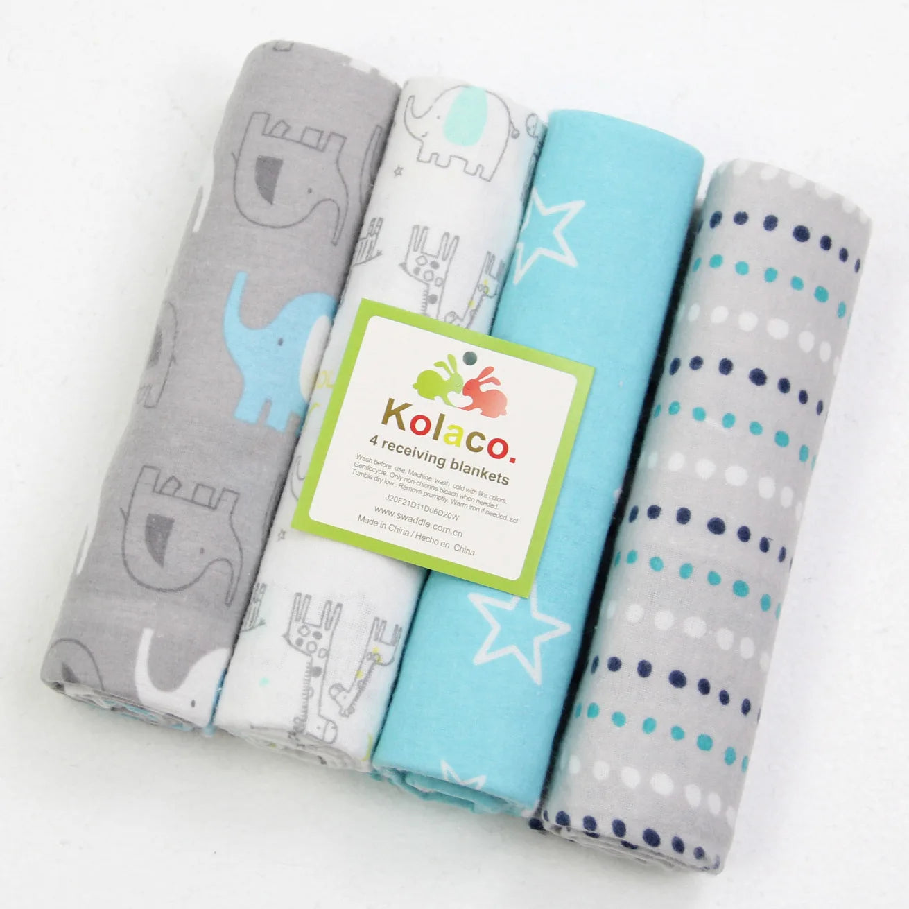 4Pcs/Lot 100% Cotton Muslin Flannel Baby Swaddles Soft Newborns Blankets Baby Blankets Newborn Muslin Diapers Baby Swaddle Wrap