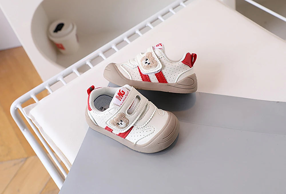 2025 Fashion Toddler Shoes For Baby PU Leather Infant Girl's Sneakers Soft-soled Ergonomics Newborn Boy's Sport Shoes First Step