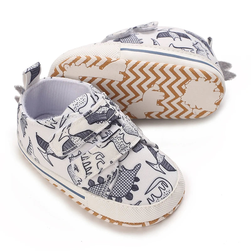 Baby Sports Shoes Anti Slip and Breathable Fabric Men's and Women's Walking Whoes For Spring and Autumn Soft Soled Newborn Baby