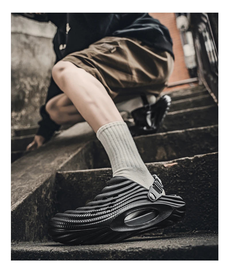 2025 Unisex Summer Slippers Men Clogs Platform Women Beach Sandals Outdoor Casual Non-slip Footwear Men Sandals