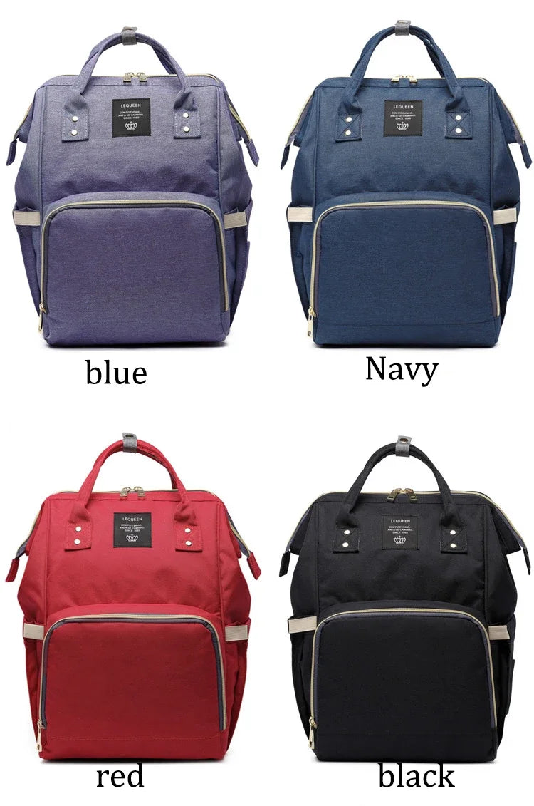 Lequeen Mummy Maternity Diaper Bag Backpack Nappy Bag Large Capacity Stroller Bag Travel Diaper Backpack for Baby Care