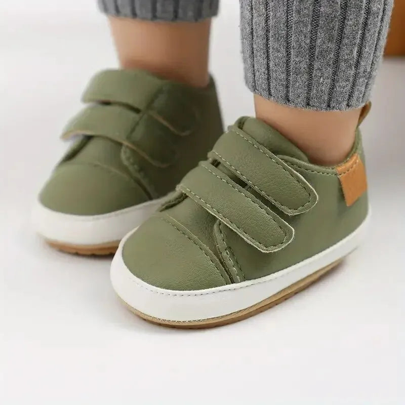 Baby Shoes Boy Girl PU Leather Causal Non-slip Soft Sole Infant Kids Walking Toddler 0-18 Months