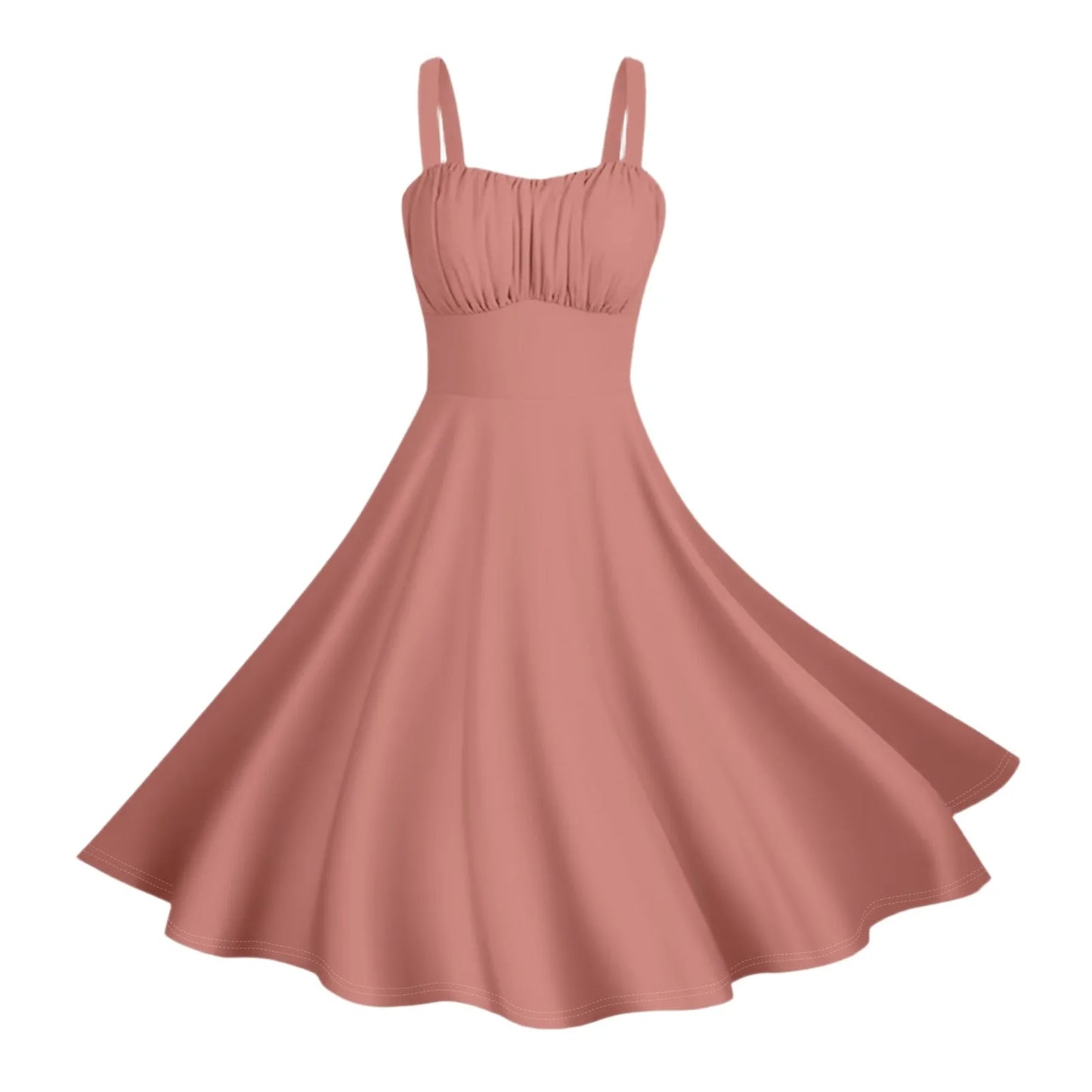 New Women'S Vintage Sleeveless Pleated Patchwork Cute A-Line Hem Solid Dresses Vestidos Mujer Veranoa 2025 Women Clothing