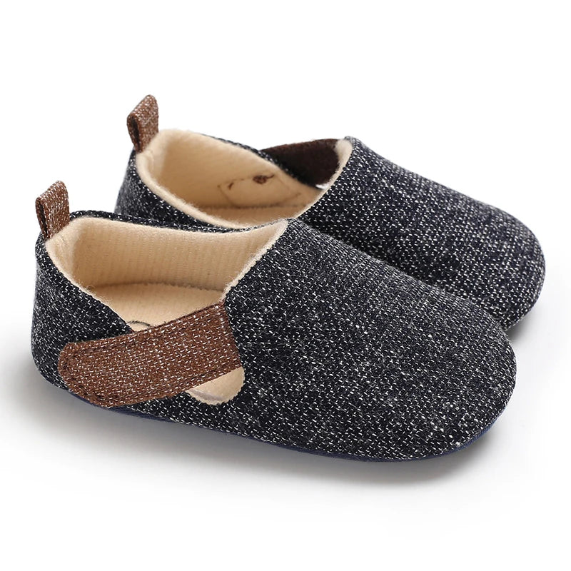 Baby Boy Shoes Infant Soft First Walkers Toddler Kids Nonslip Indoor Outdoor Shoes Spring Autumn Cotton Fabric Prewalkers