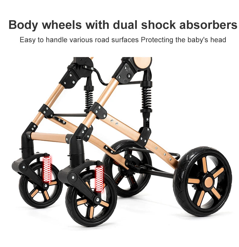 Stroller 3 in 1 Prams Baby Stroller Lightweight Stroller with carseat Foldable Stroller Newborn Stroller travel system stroller