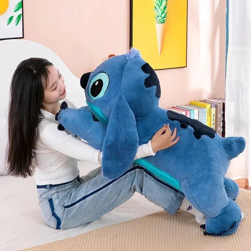 40cm Puppy Stitch Doll Blue Stitch Plush Long Pillow Toys Girl Sleeping Leg Clamping Plushies Doll Children's Birthday Gift