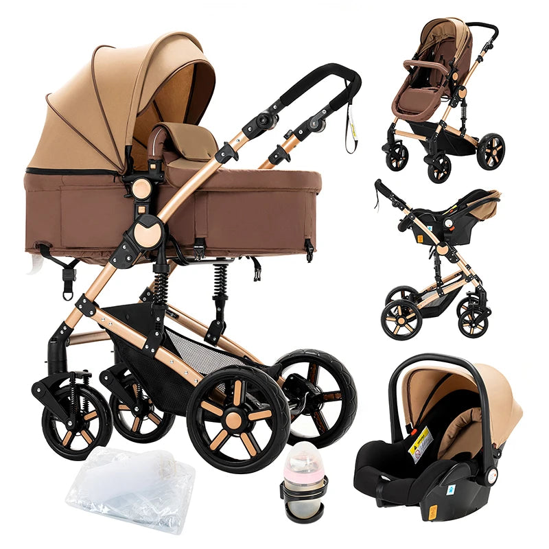Stroller 3 in 1 Prams Baby Stroller Lightweight Stroller with carseat Foldable Stroller Newborn Stroller travel system stroller