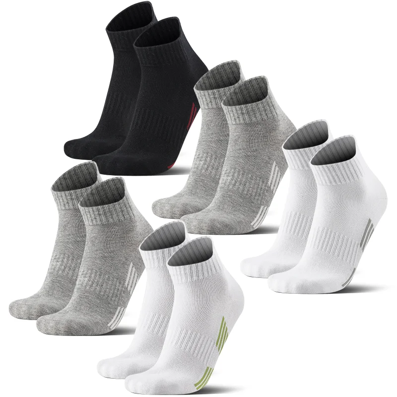 5 pairs of ankle sports socks, with functions such as odor prevention and ankle protection