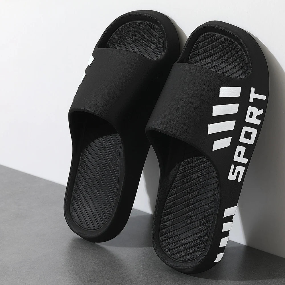 BASATU Fashion Men's Home Slippers Summer Slippers Anti-slip EVA Soft Sole Slipper Outdoor Beach Flip Flops for Men Shoes