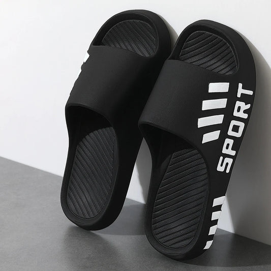 BASATU Fashion Men's Home Slippers Summer Slippers Anti-slip EVA Soft Sole Slipper Outdoor Beach Flip Flops for Men Shoes