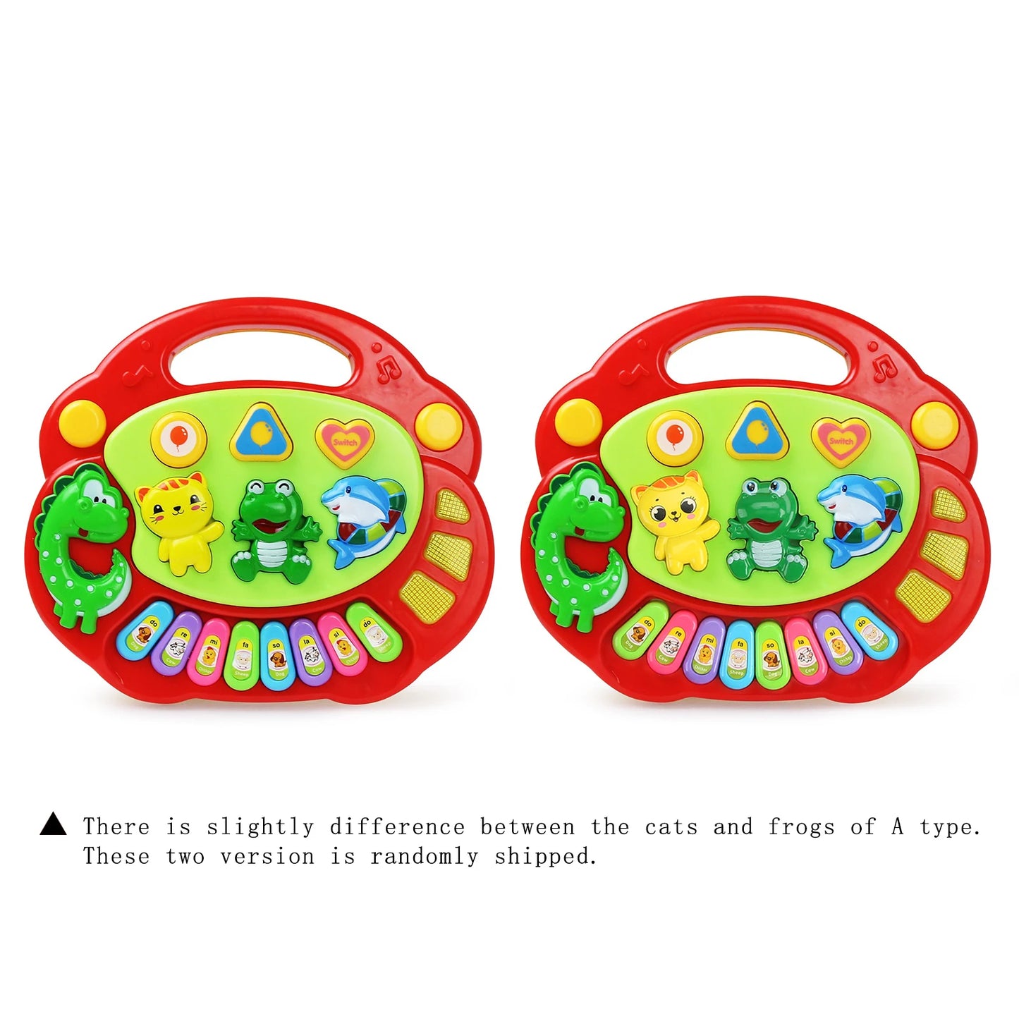 Kids Cartoon Piano Keyboard Game with Flashing Light Music Animal Sounds Baby Instrument Music Toys Educational Toys Kids Gifts