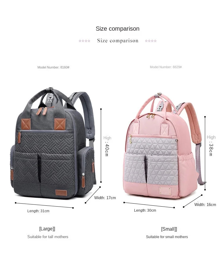 Mommy Diaper Bags Backpack Mummy Large Capacity Travel Nappy Bags Multi-function Maternity Bags with Changing Mat