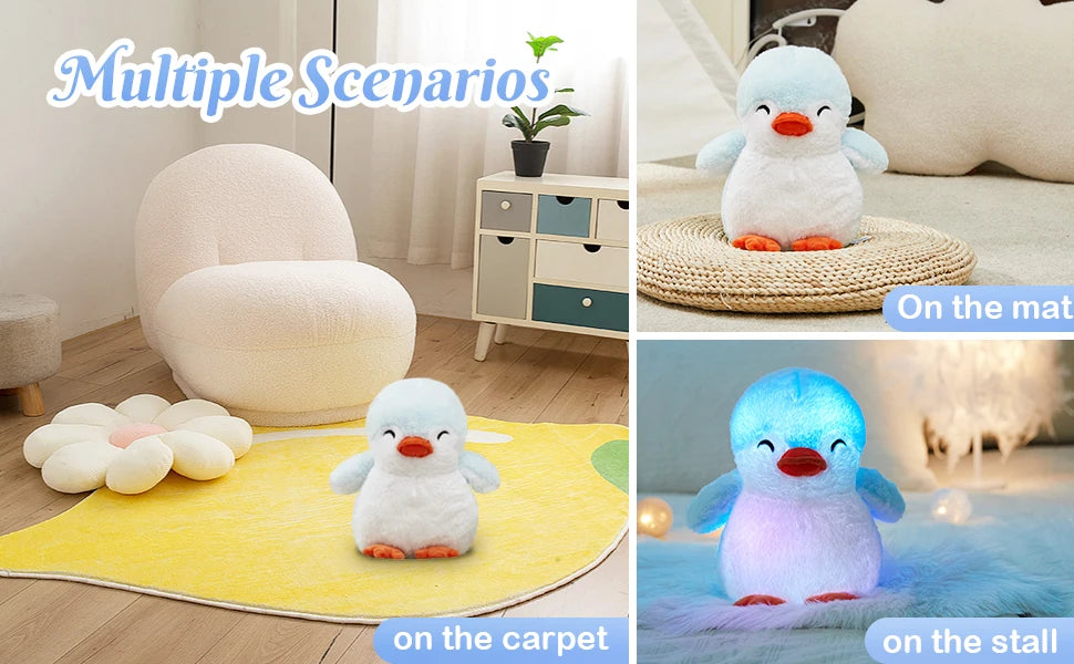 Glowing Penguin Plush Toy,Cute Soft Glowing Stuffed Animal, Children'S Doll Playing Companion,Birthday Party Gift For Kids