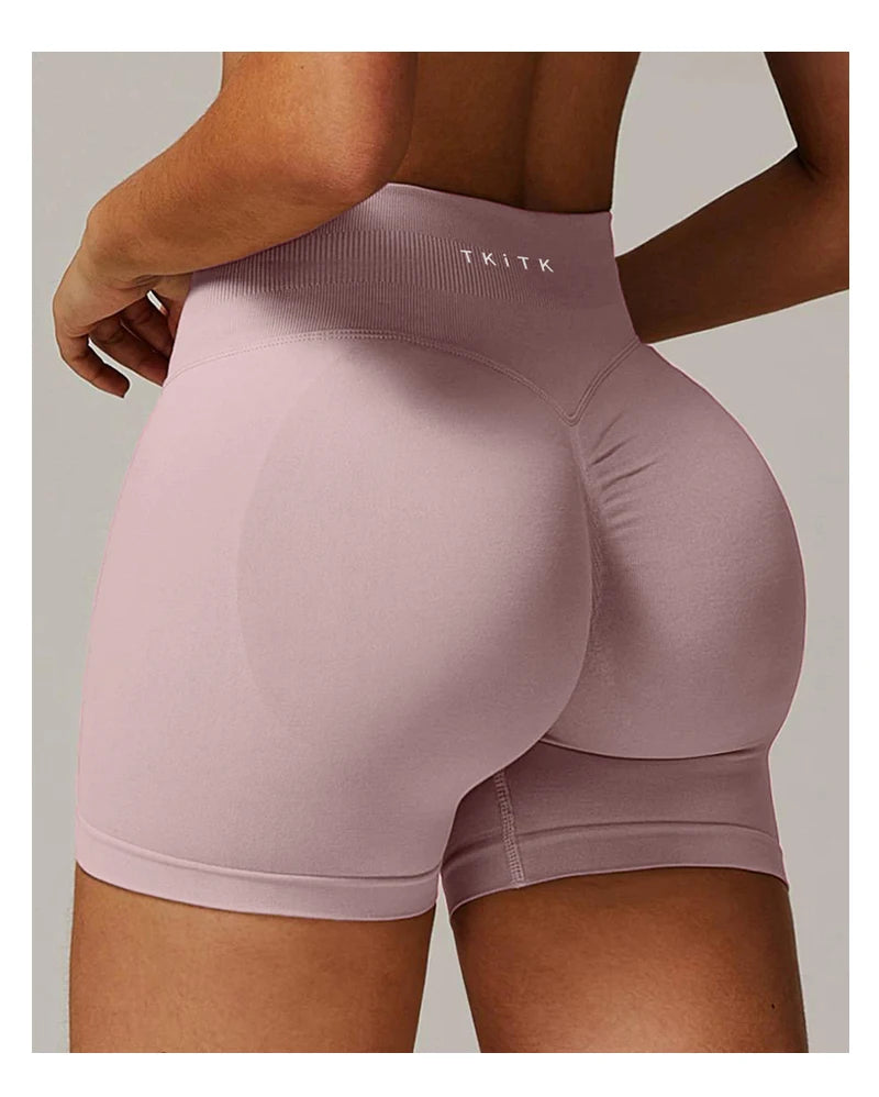 Newly listed price 2 Pcs TKITK Shorts Pro Solid Seamless Women Soft Fitness Outfits Yoga shorts Gym Running Bike Wear