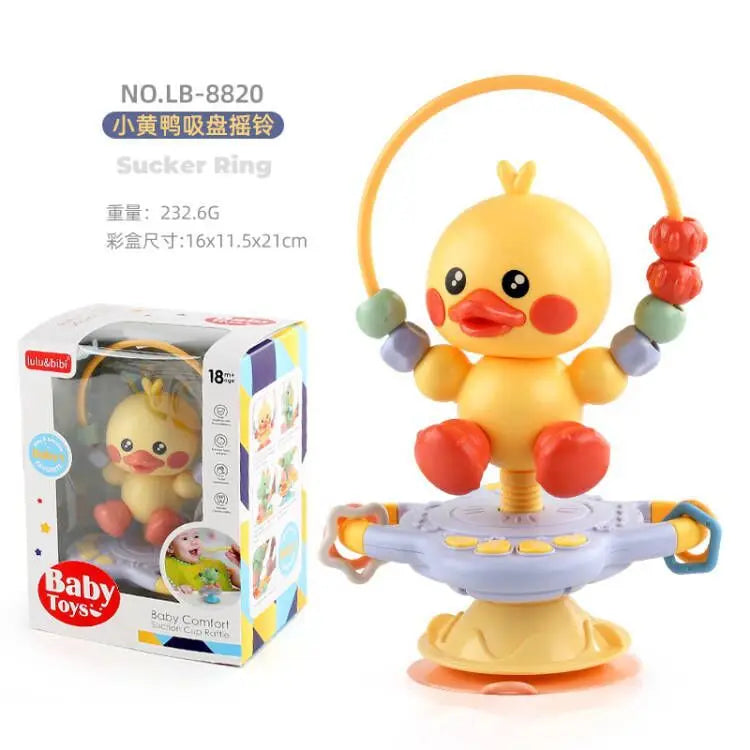 Cartoon Baby soothing ringing toy with fun sound effects nursery rhyme baby dining table suction cup puzzle early education toy
