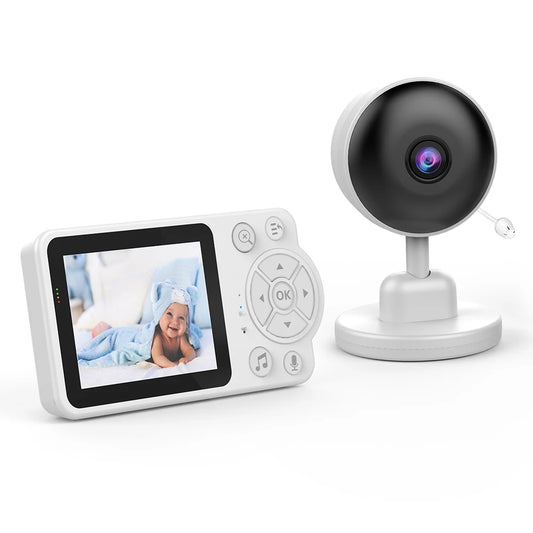 Video Baby Monitor 2.8in LCD Display Monitor Camera Video Intercom Lullabies Night Vision Temperature Monitor for Baby Pet Eldly