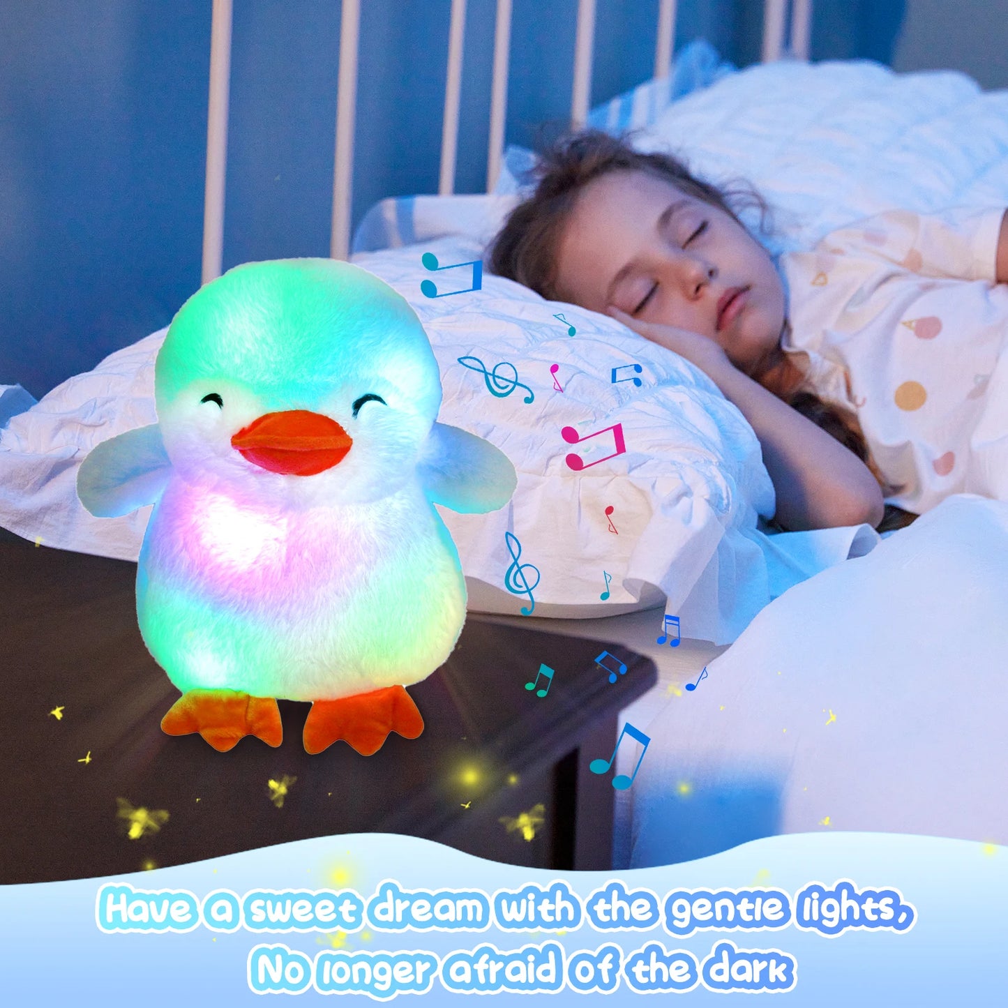 Glowing Penguin Plush Toy,Cute Soft Glowing Stuffed Animal, Children'S Doll Playing Companion,Birthday Party Gift For Kids